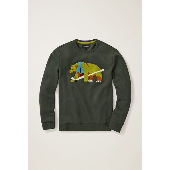 BONOBOS Critter Supersoft Fleece Crew Sweater Embroidered Long Sleeve XL 283299 - Picture 2 of 7